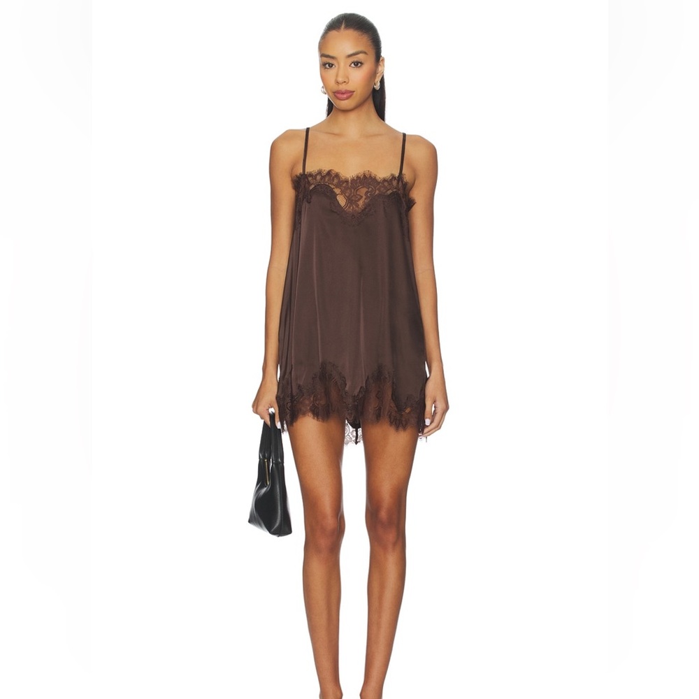 Kat The Label Olivia Slip in Espresso